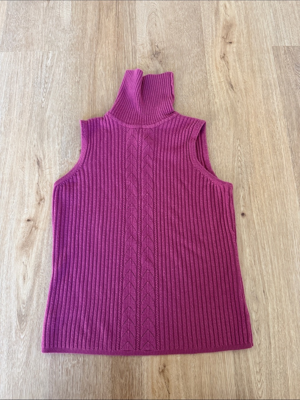 Requirements Sleeveless Ribbed Turtleneck Sweater